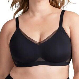 NWT Honeylove Women's CrossOver Bra in Black